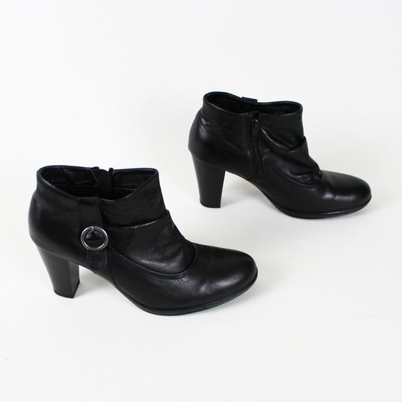 Remonte Dorndorf Black Faux Leather Ankle Boots - Picture 13 of 15